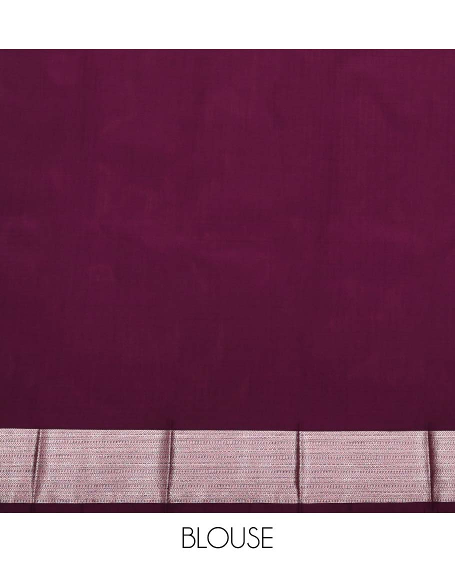 Green Budget Silk Saree, Entralled with Zari Stripes On Its Body, Highlighted by Traditional Zari Designs Woven Border, Grandly Decked Up Pallu and Paired with a Contrast Blouse