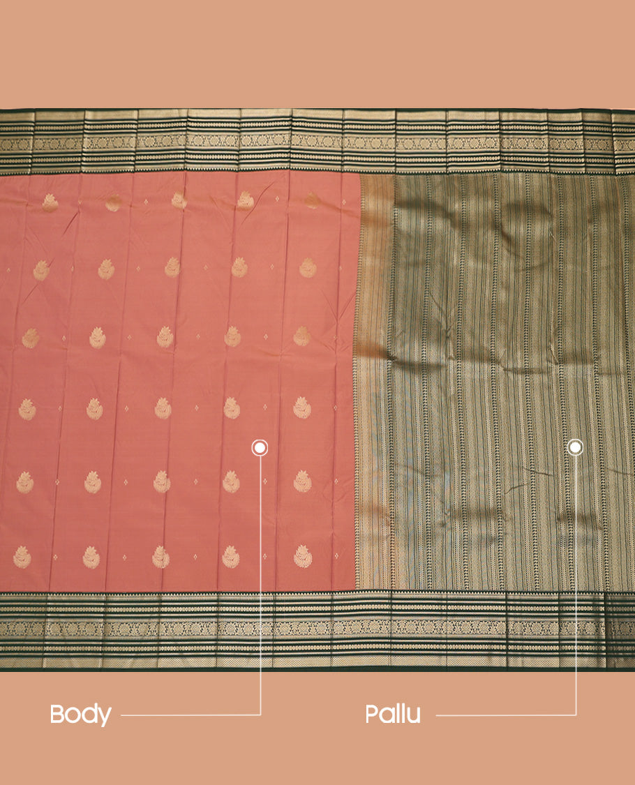 Rosewood Pink Budget Silk Saree