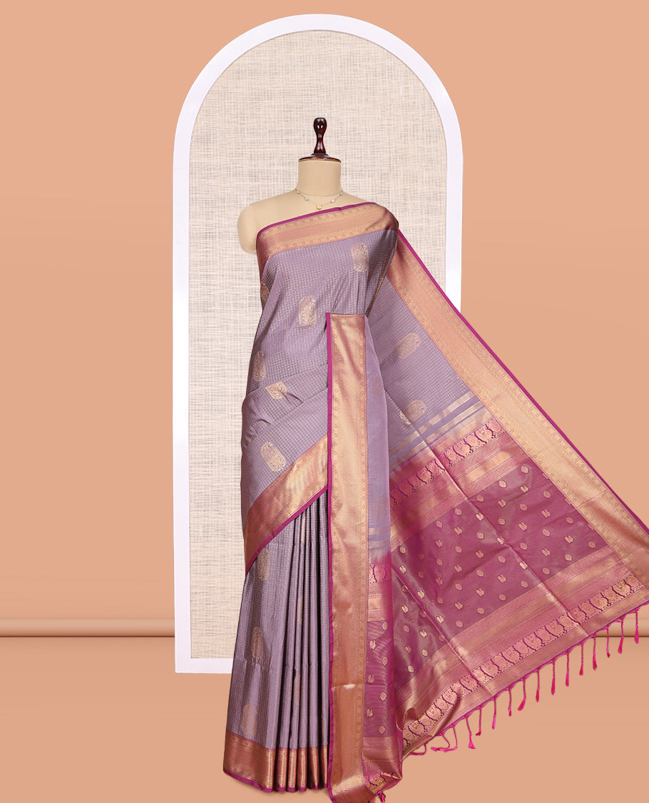 Grey Budget Silk Saree