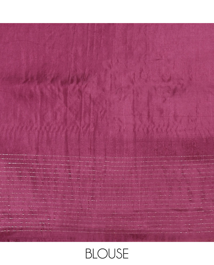 Blue zari dola silk saree with banaras border & rich pallu along with plain blouse