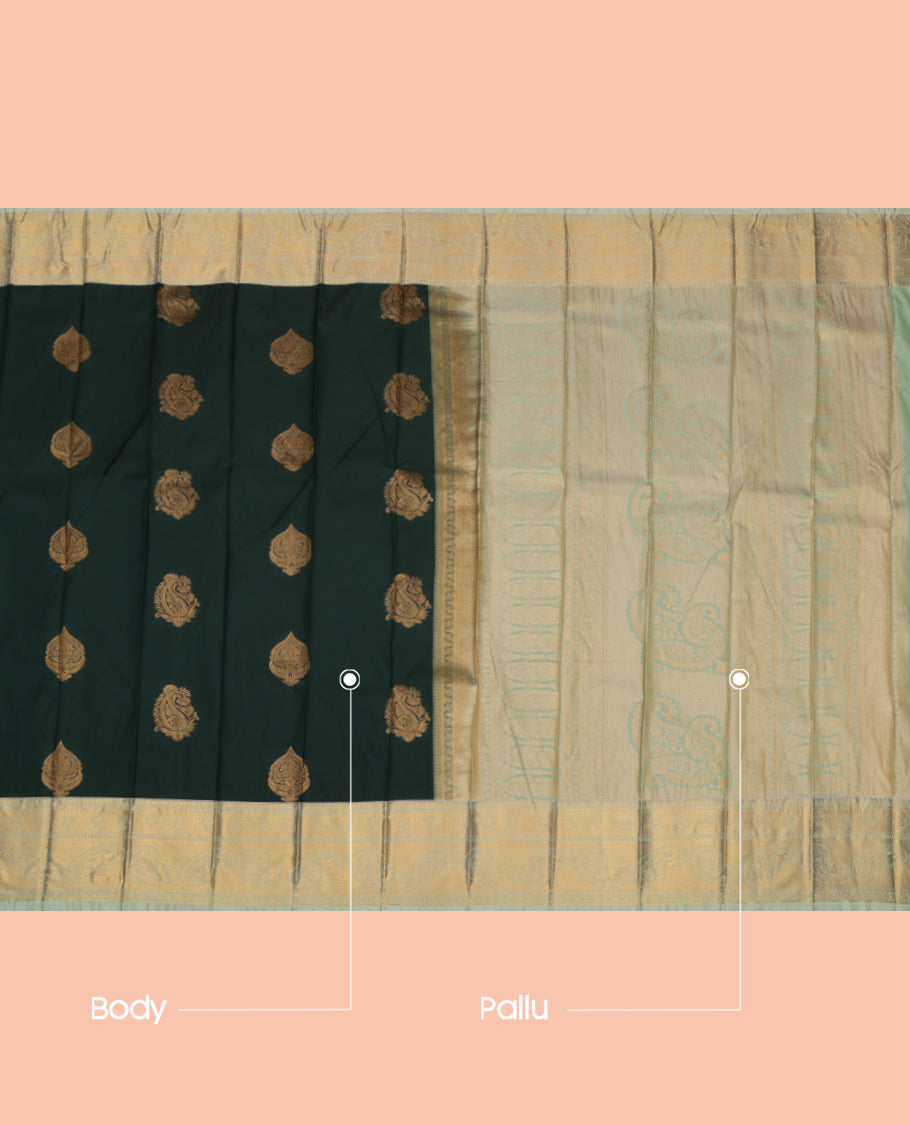 Dark Green Budget Silk Saree