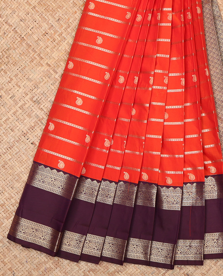 Orange Budget Silk Saree