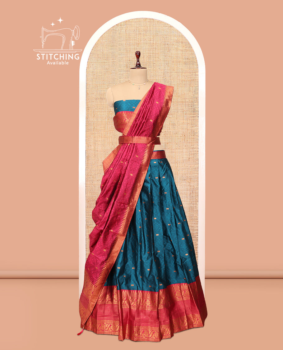 Blue Banaras Half-Saree