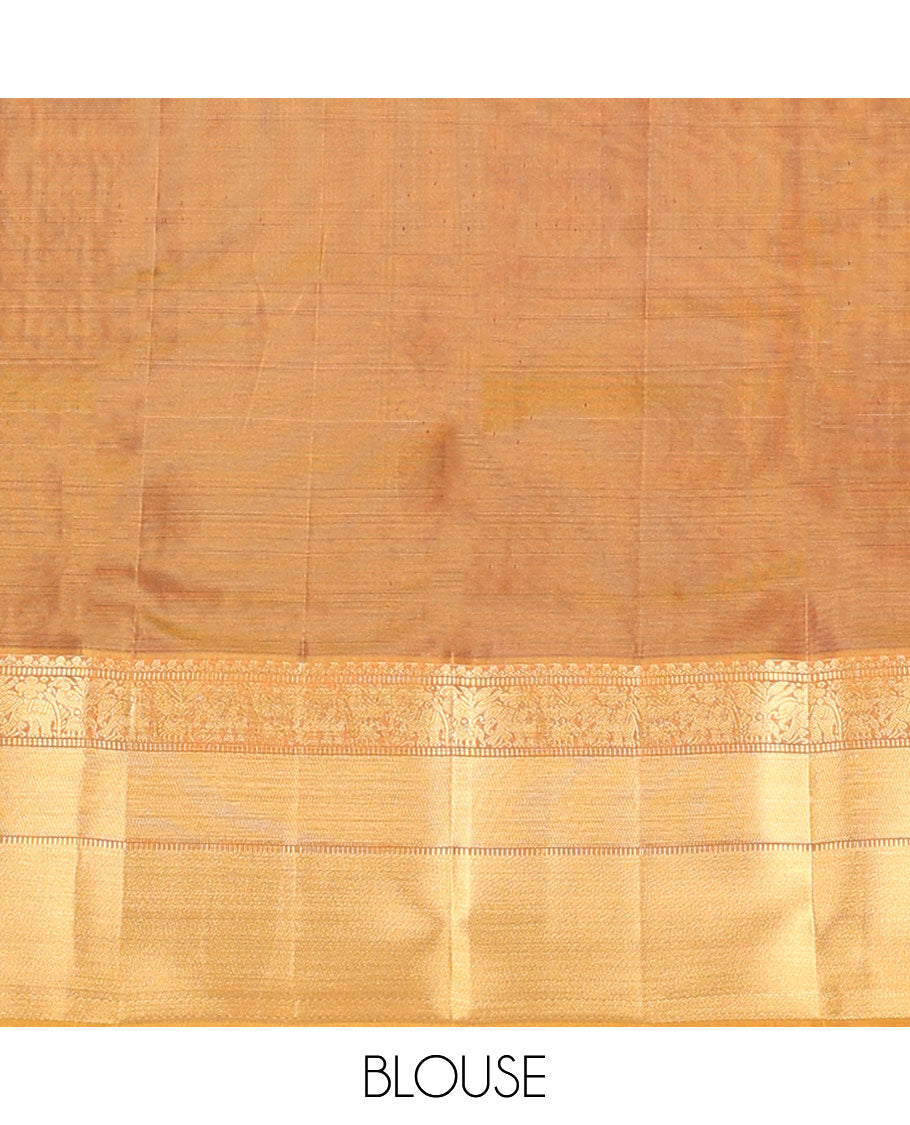 Purple zari buttas vasundhara silk mix saree, contrast border of thilakam mokku,muthu,mayil & yaanai design & intricate jaal pallu