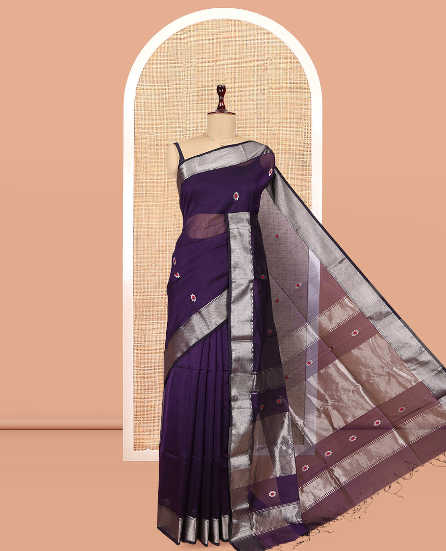 Violet Maheshwari Cotton Saree