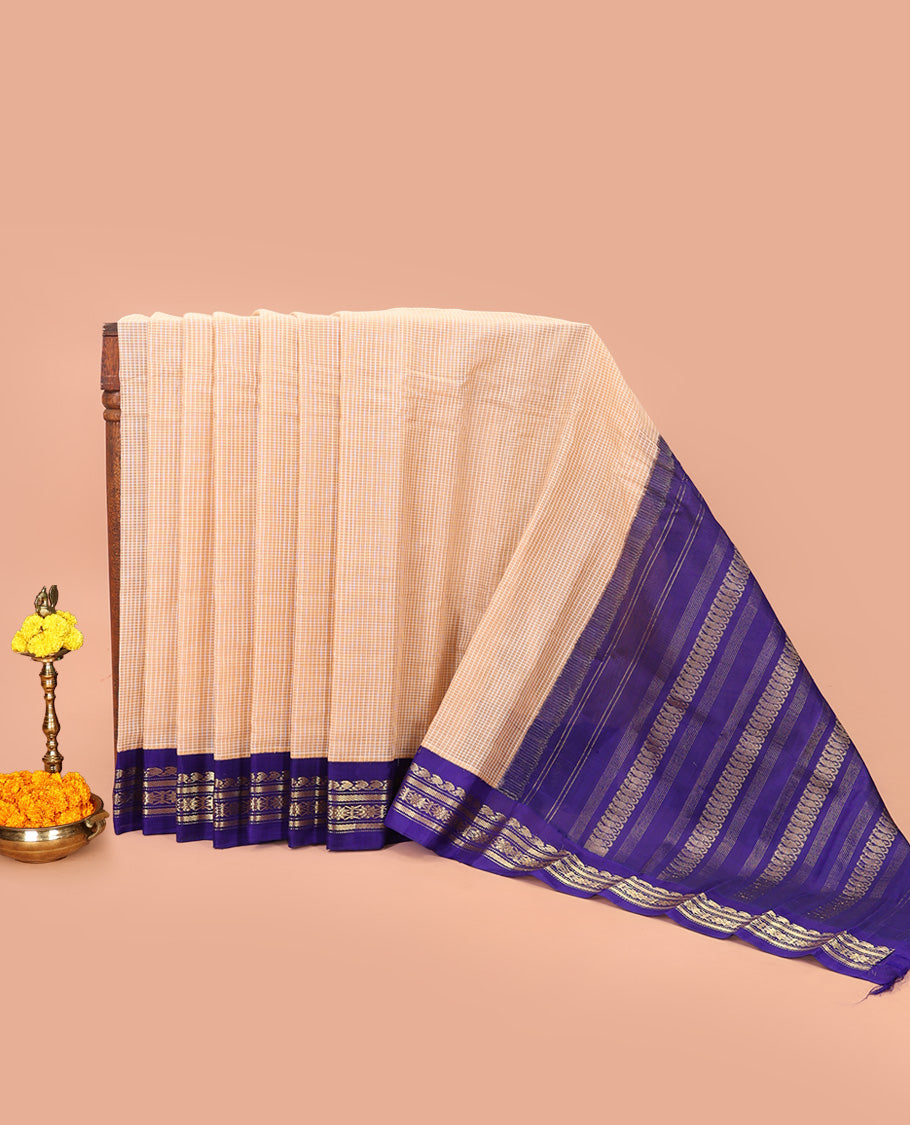 Sandal Gadwal Cotton Saree