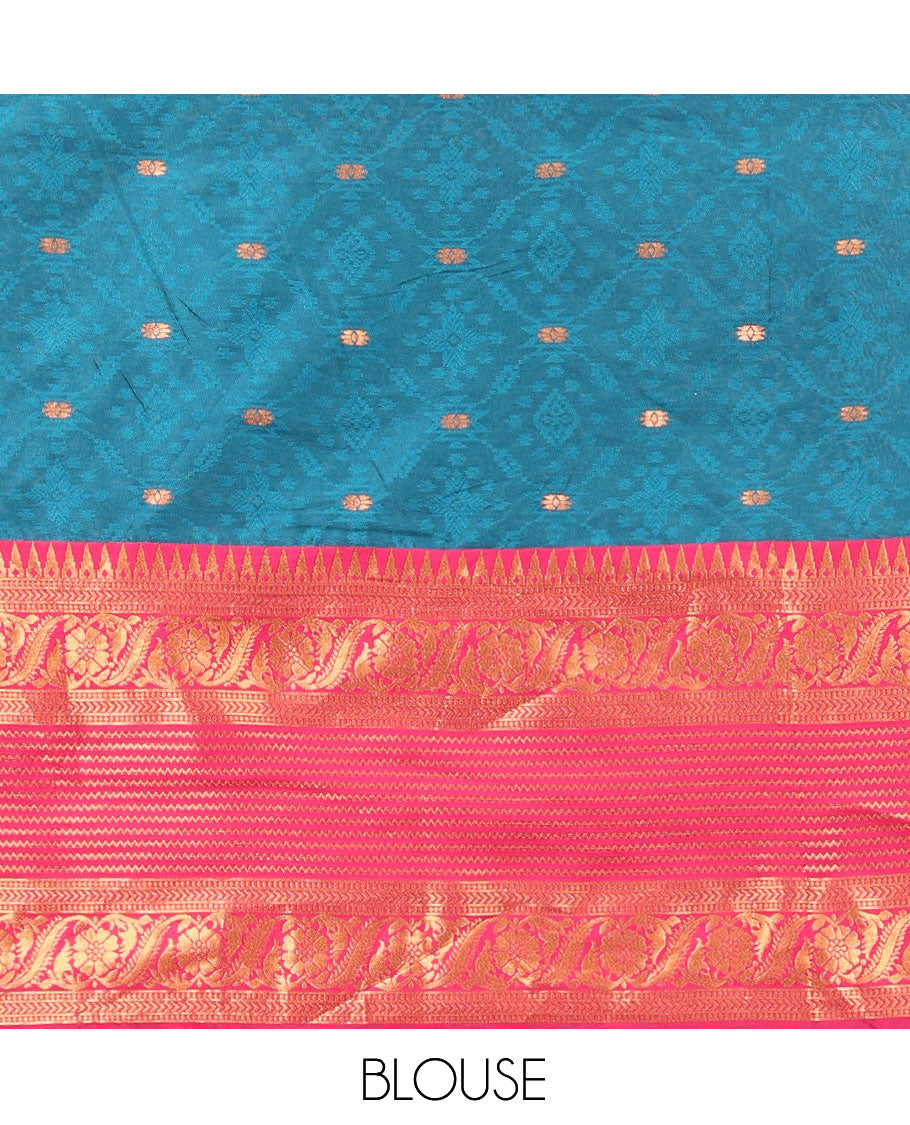 Blue Banaras Half-Saree