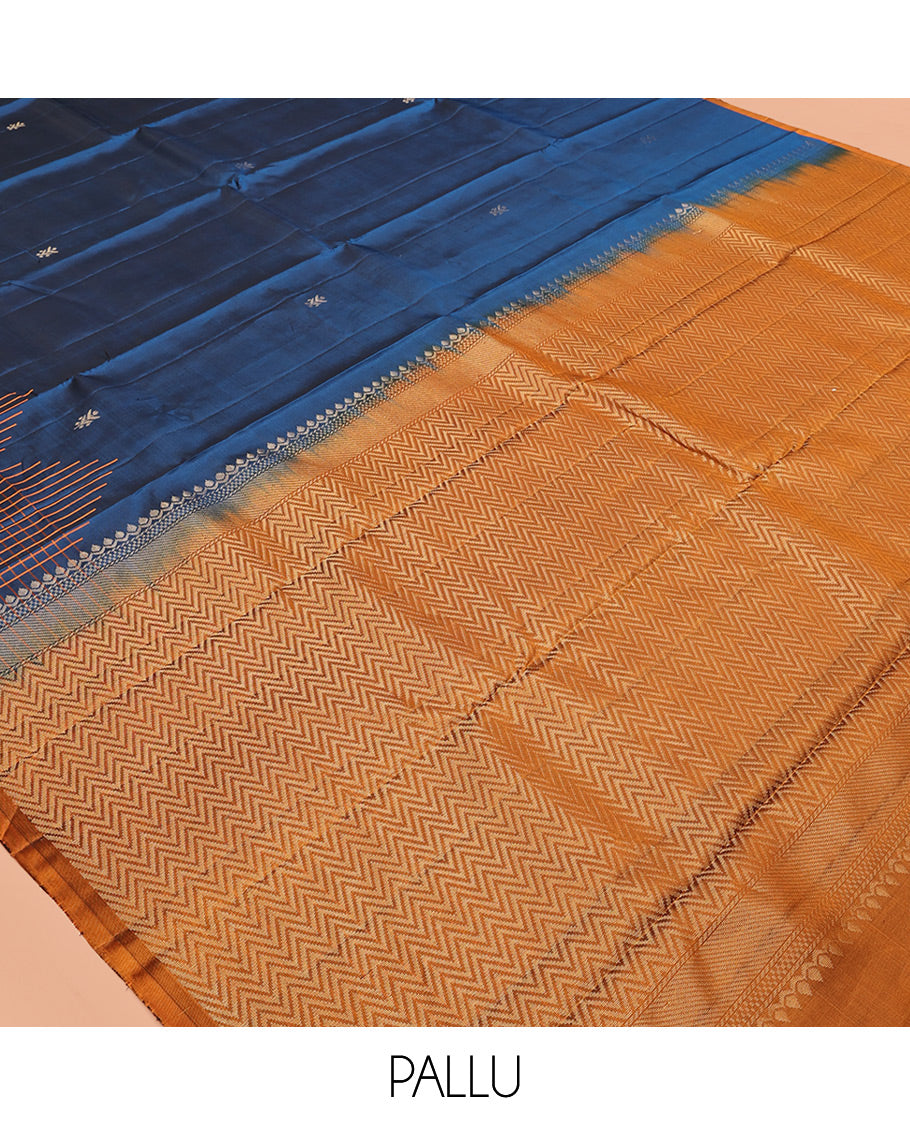 Blue Mayuri Lite Silk Mix Saree