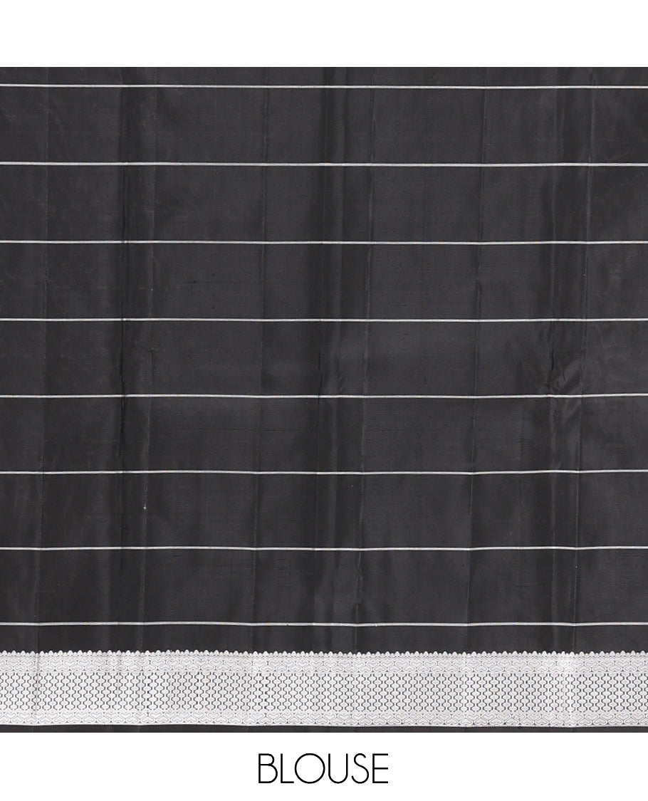 Black Checks Kanchi Silk
