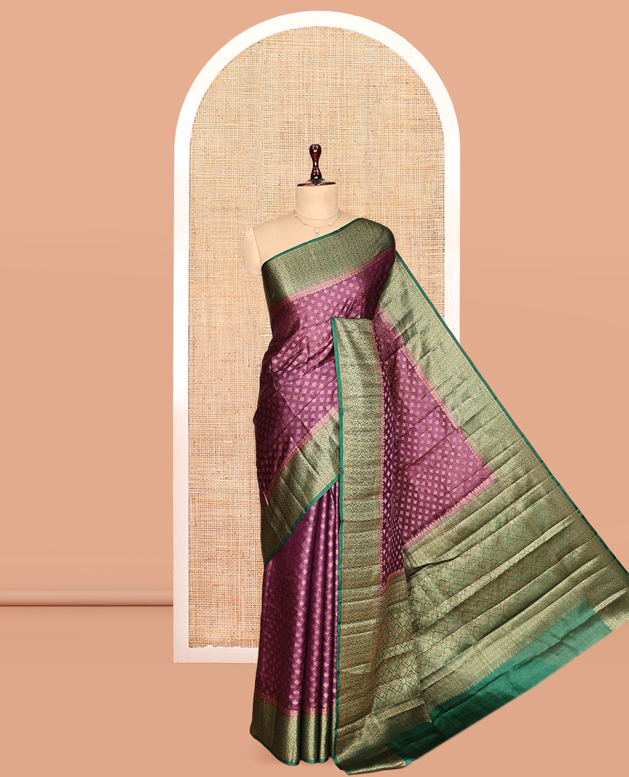 Dark Purple Fancy Tussar Saree