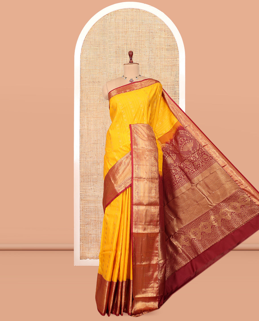 Yellow Budget Silk Saree