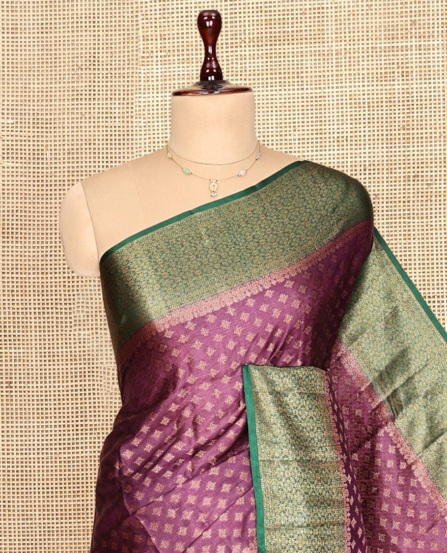 Dark Purple Fancy Tussar Saree