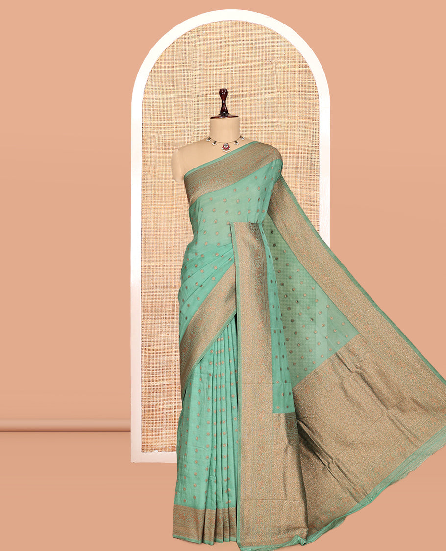 Green Fancy Crepe Saree