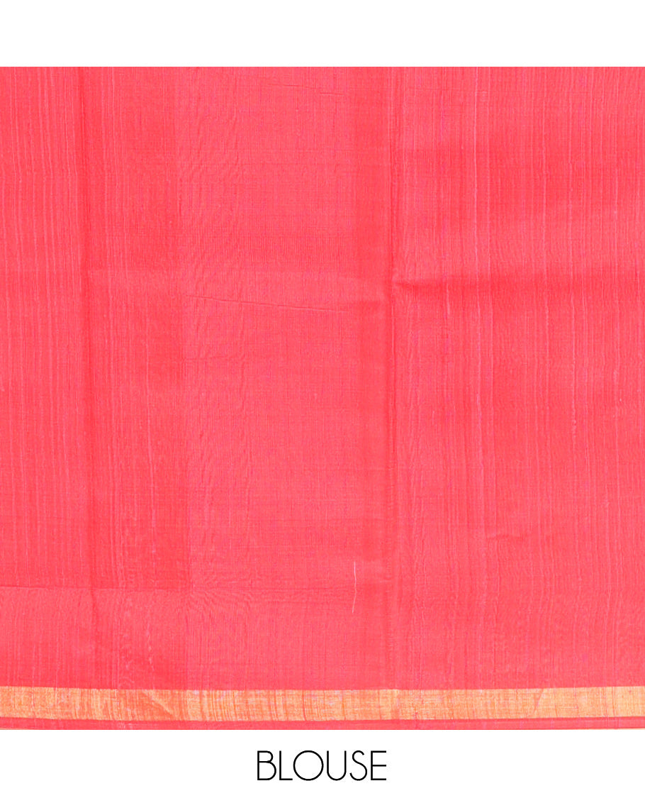 Red Dupion Saree