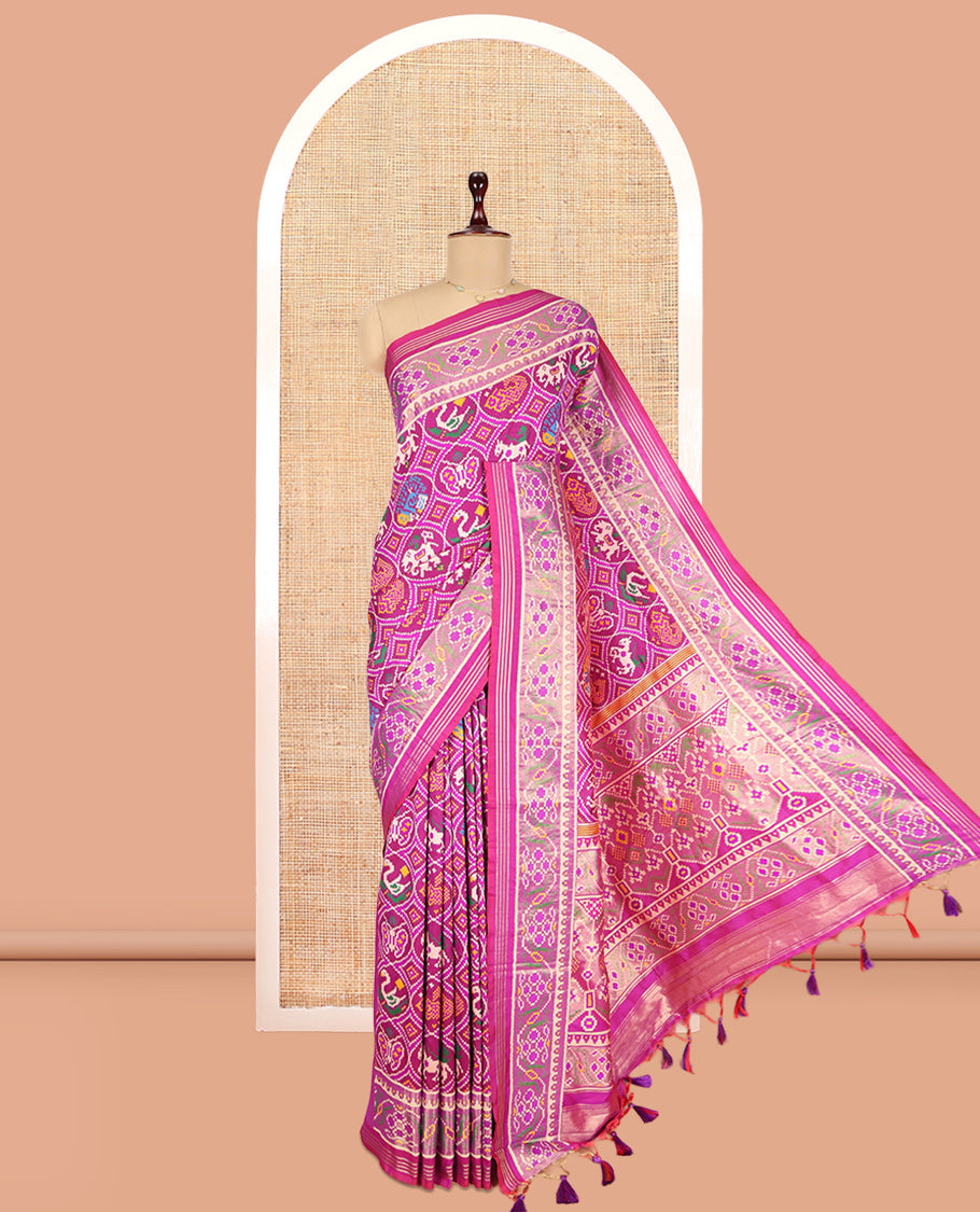 Pink Fancy Patola Saree