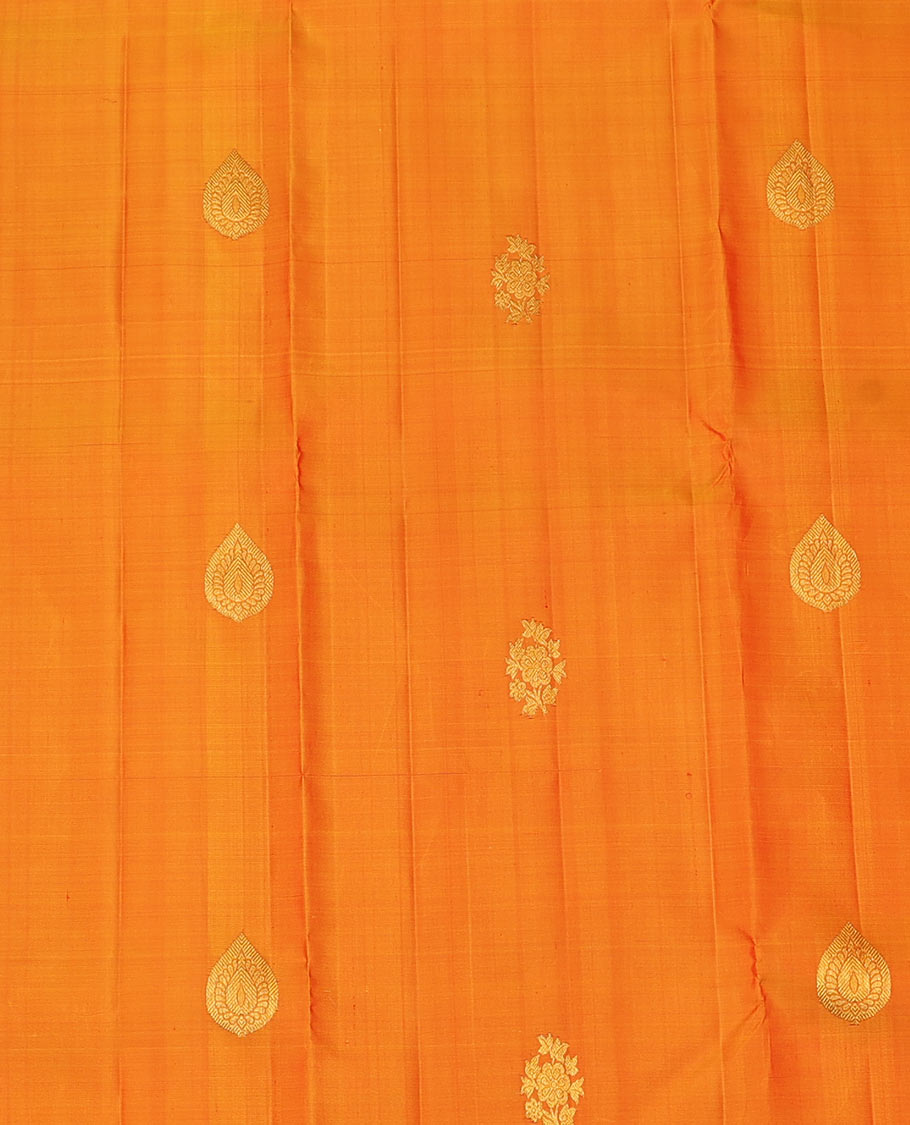 Orange Pure Silk Half-Saree