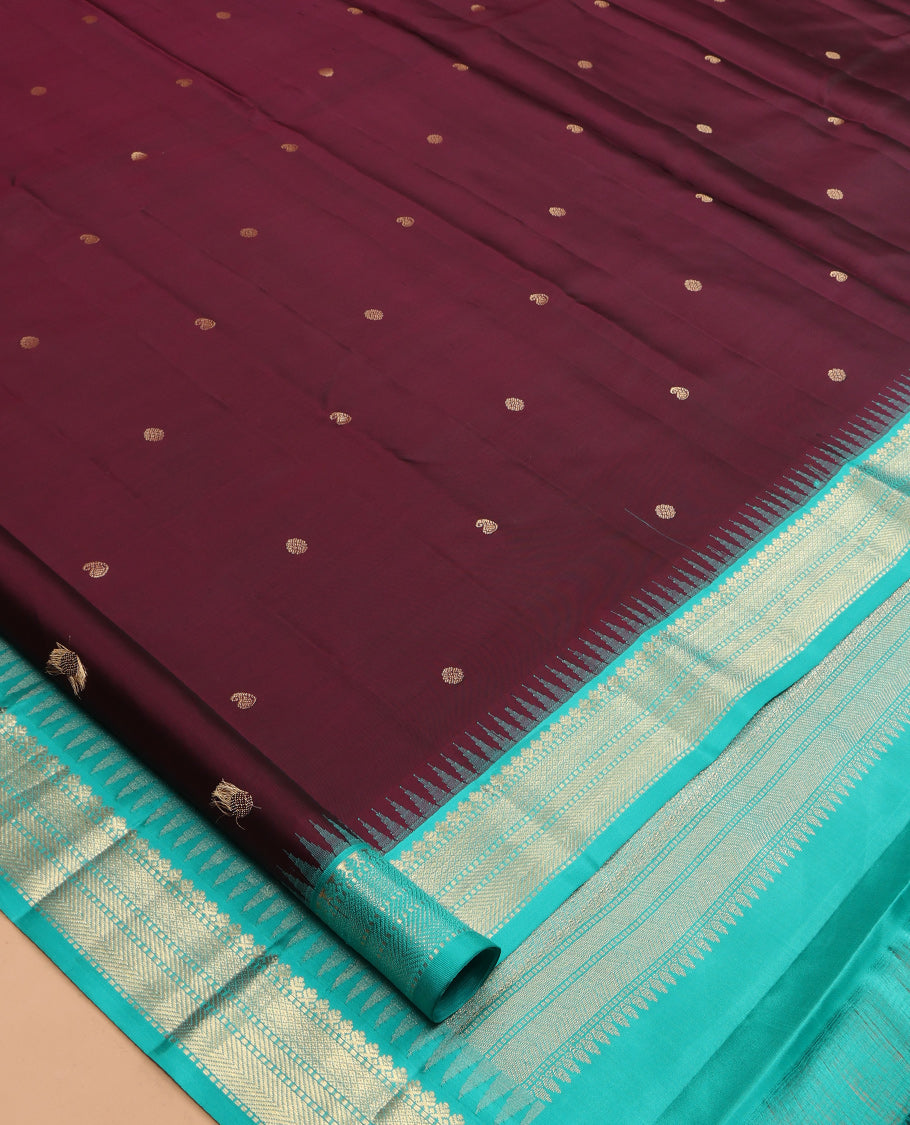 Brown Kanchipuram Silk Saree