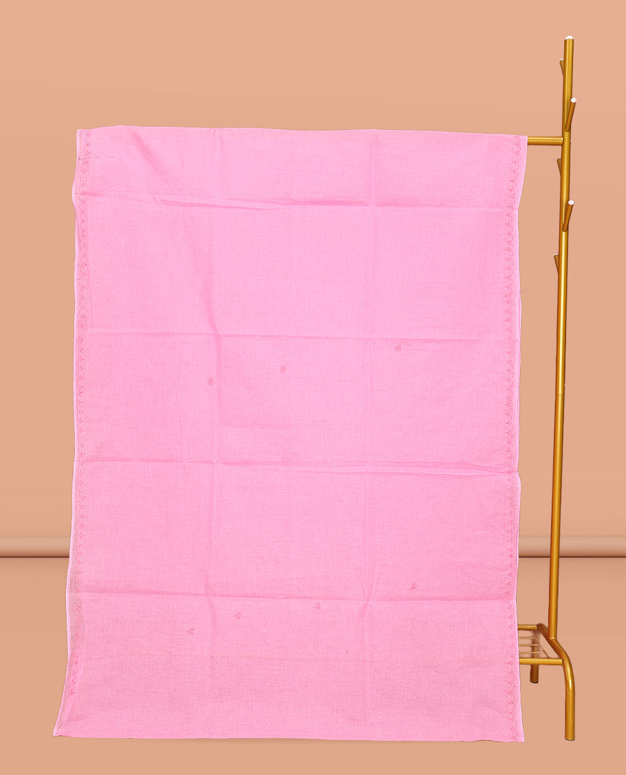Rosemilk Pink Lucknowi Chikankari Saree