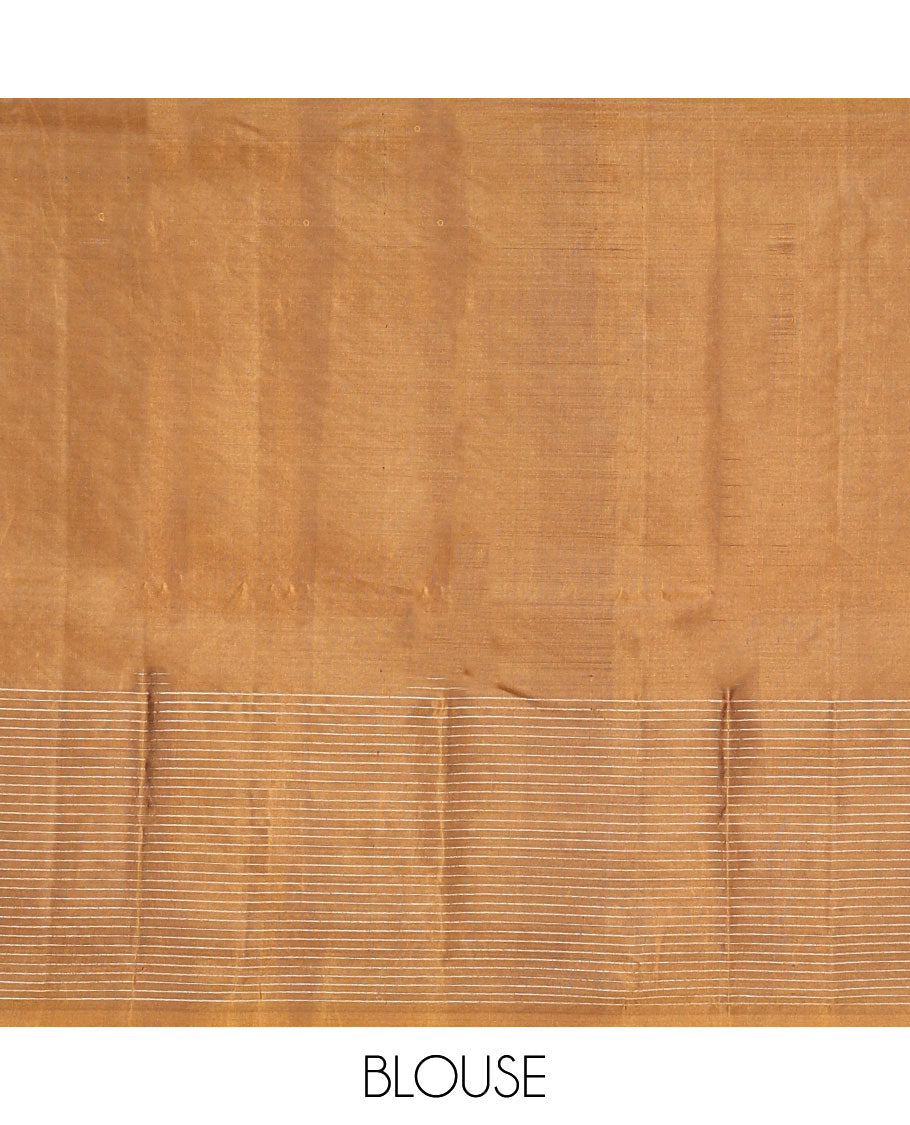 Brown Mayuri Lite Silk Mix Saree