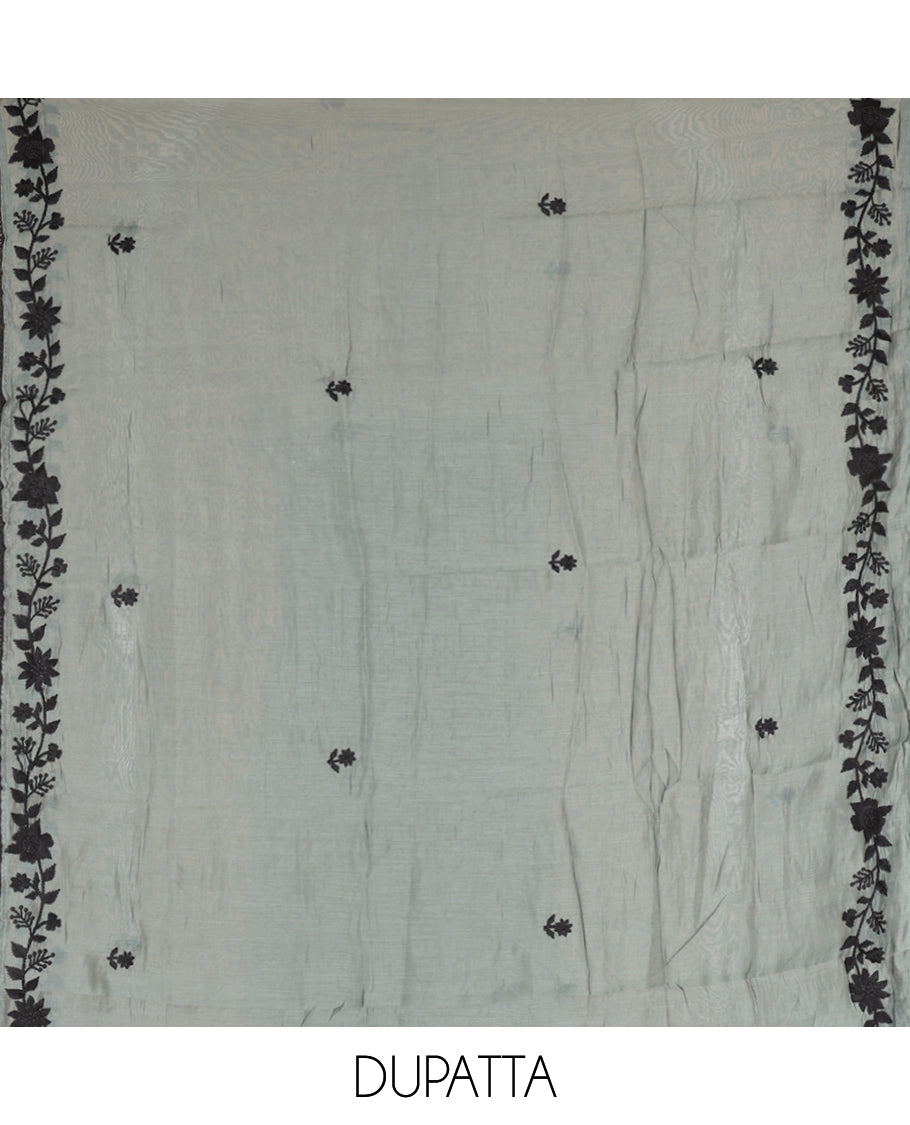 Steel Grey Chudidar Material