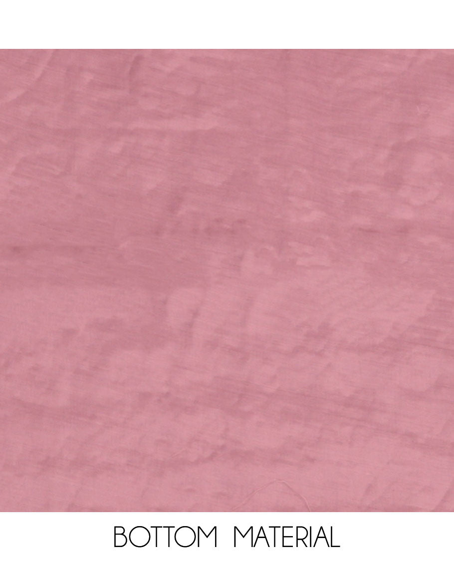 Onion Pink Organza Material Chudidar Set
