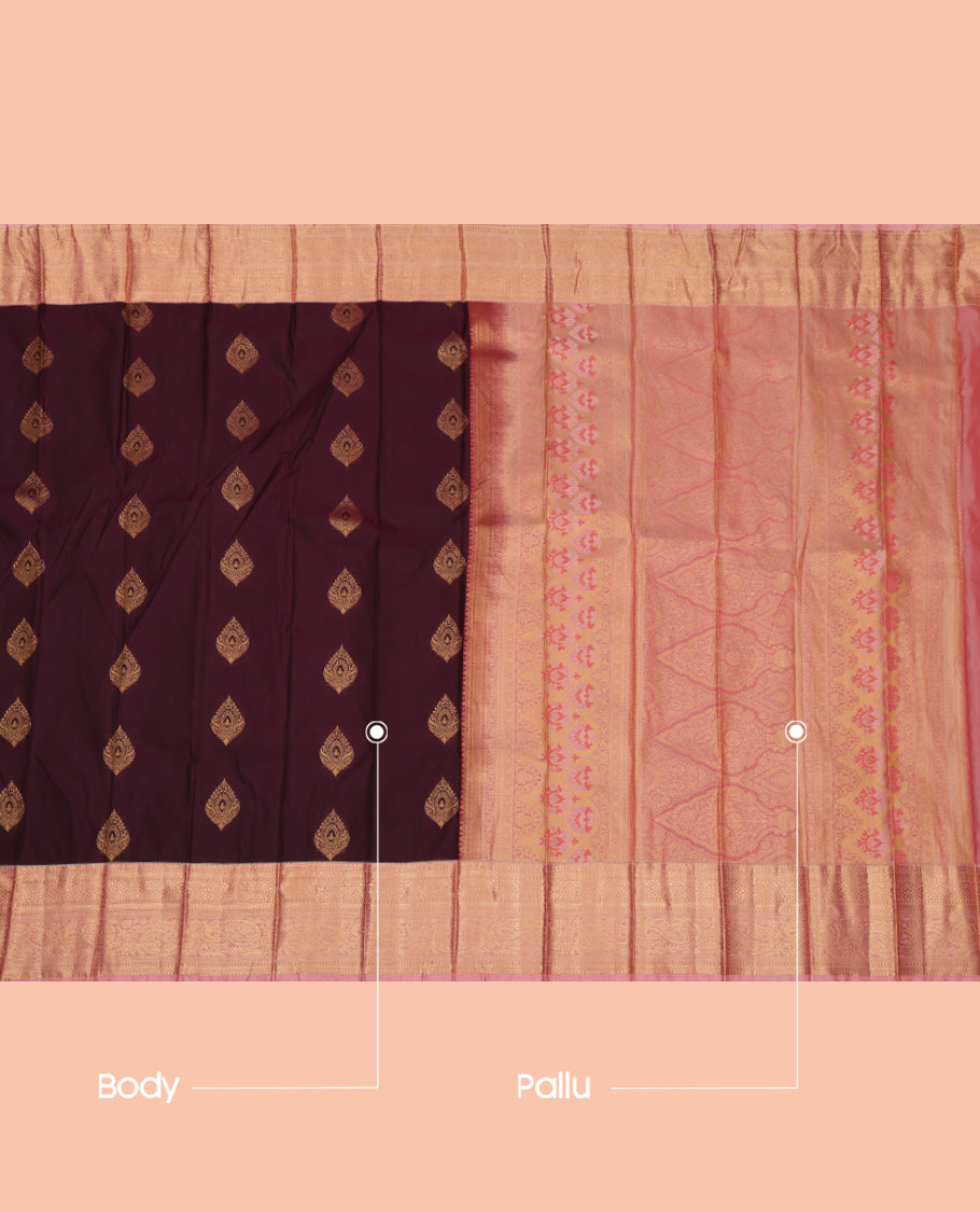 Maroon Budget Silk Saree