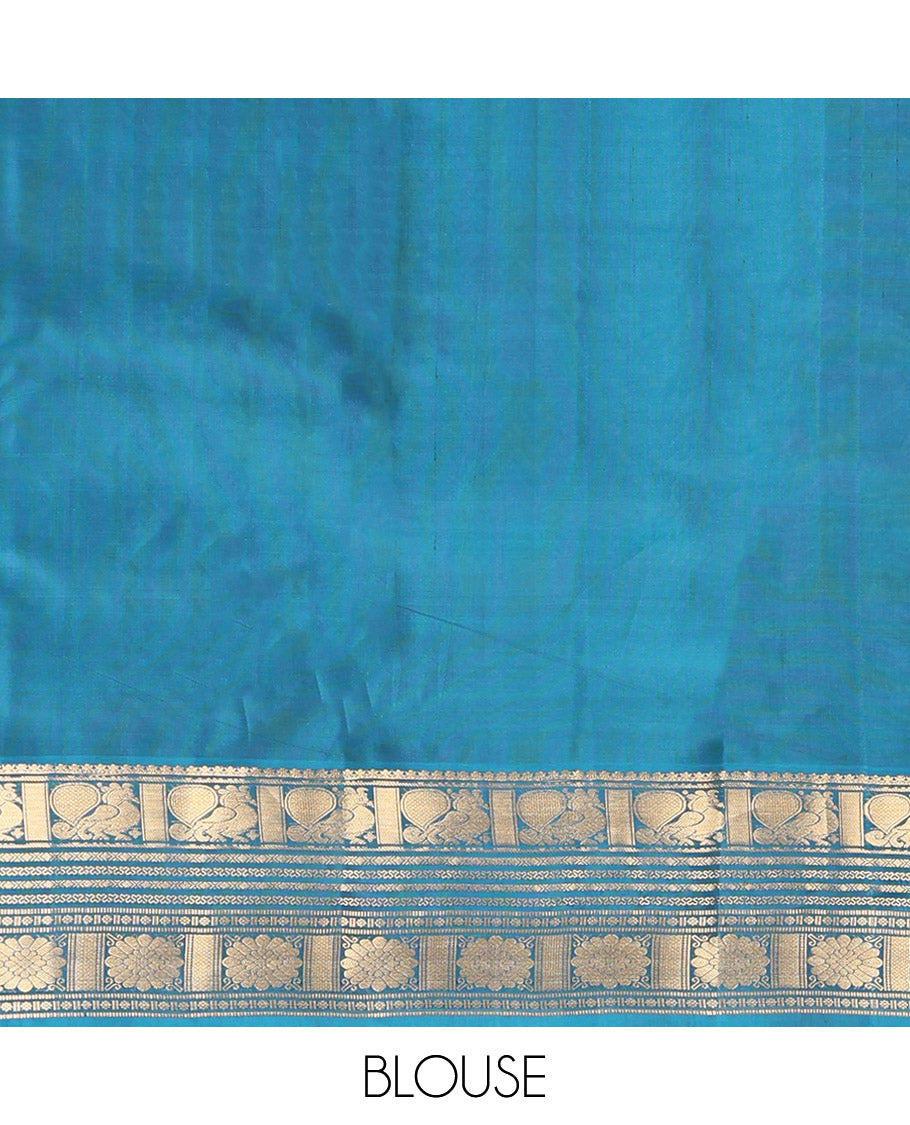 Purple Vasundhara Lite Silk Mix Saree, Embellished with Poun Buttas All Over Its Body, Complemented by a Contrast Border of Mayil, Cros Neli, Kamalam, and Chakram Designs, Elegantly Designed Pallu, and Paired with a Contrast Blouse