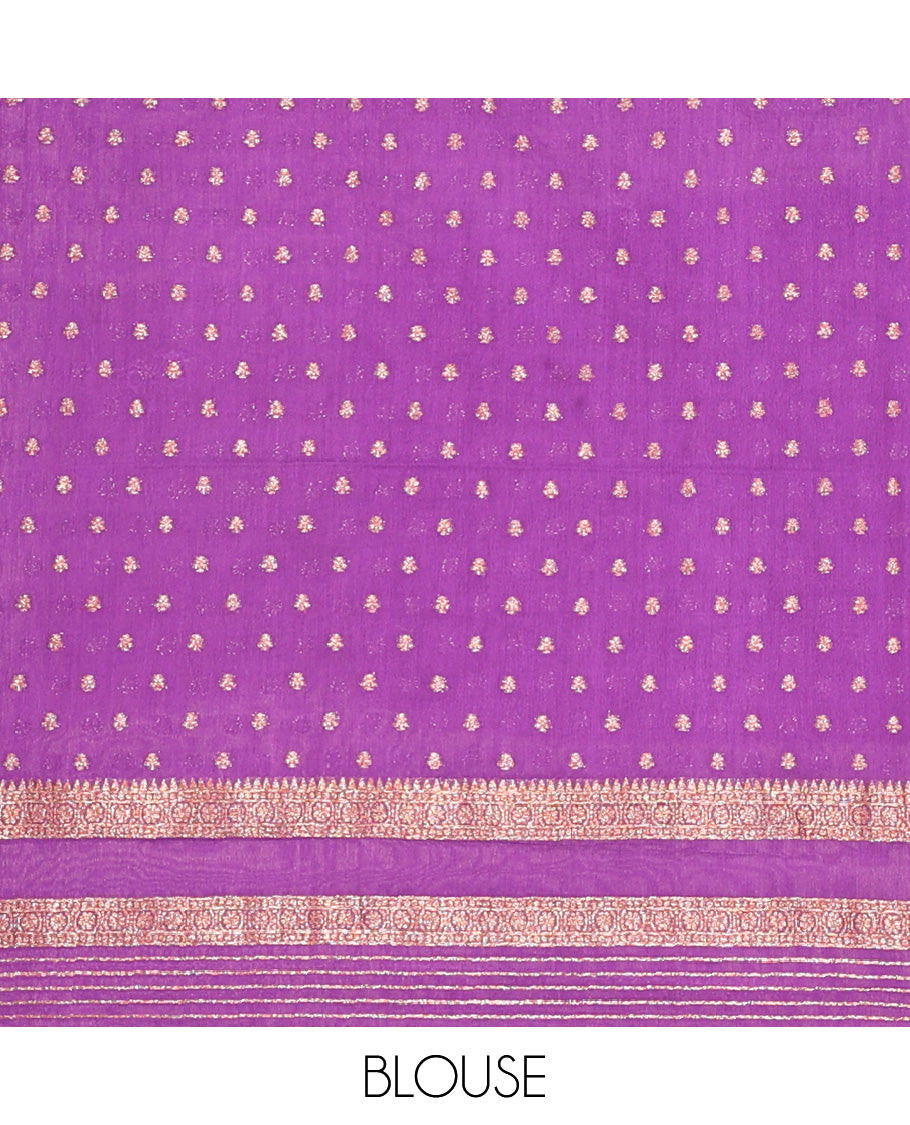 Purple Fancy Crepe Saree