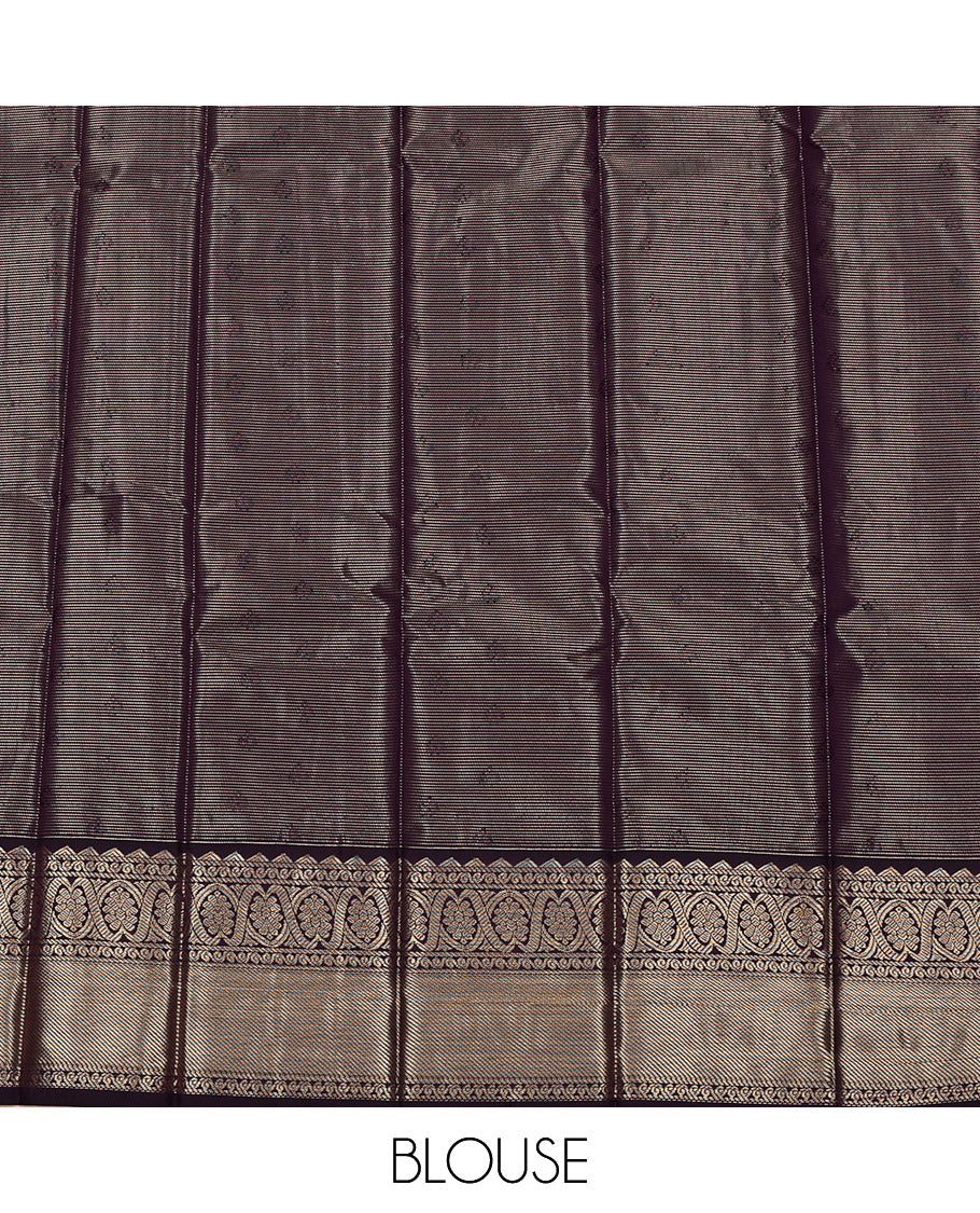 Yellow Budget Silk Saree, Woven with Zari Buttas and Checks All Over Its Body, Complemented by a Contrast Traditional Zari Design Border, Grand Pallu, and Paired with a Contrast Blouse