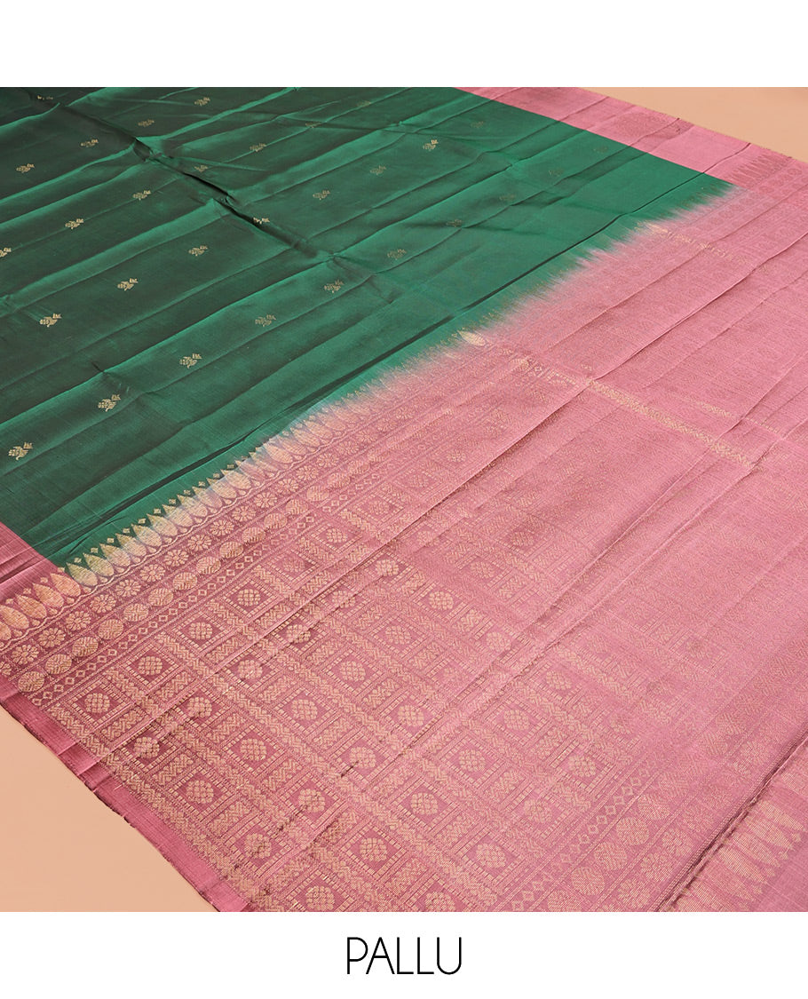 Green Mayuri Lite Silk Mix Saree