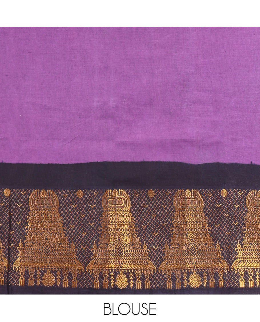 Dark Lavender Sungudi Cotton Half-Saree