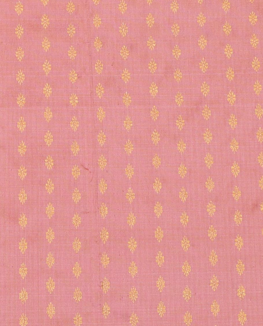 Pink Pure Silk Navarathna Pavadai Material Set