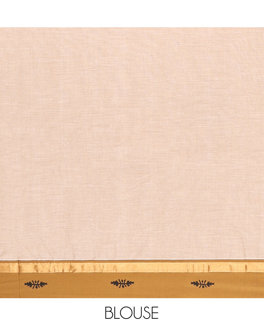 Pale Brown Chirala Cotton Saree
