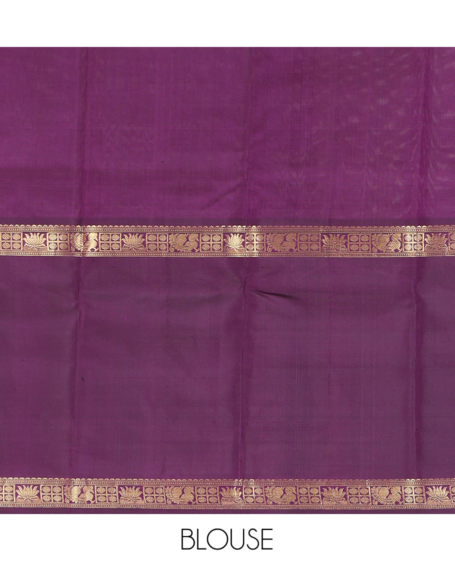 Purple Kanchipuram Chettinad Saree