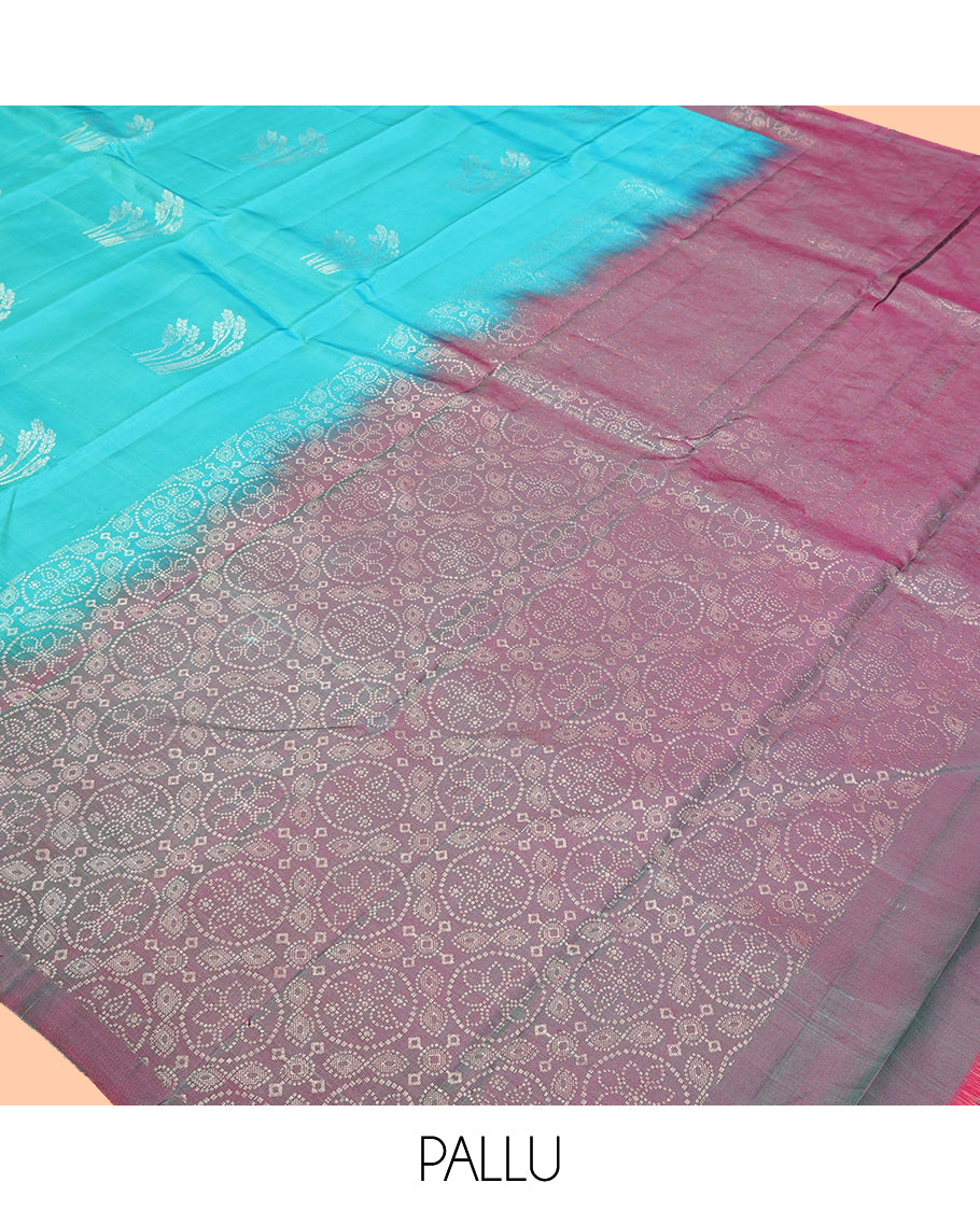 Blue Mayuri Lite Silk Mix Saree