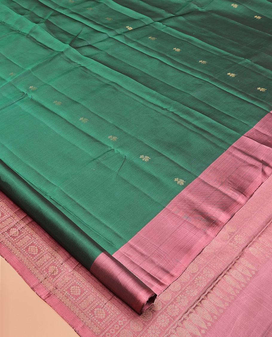 Green Mayuri Lite Silk Mix Saree