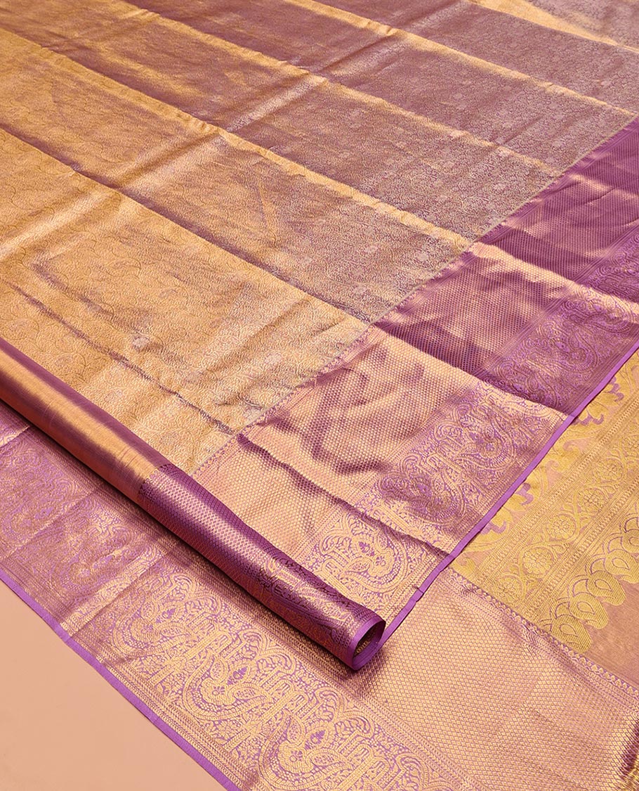 Pink Kanchipuram Tissue Silk Saree