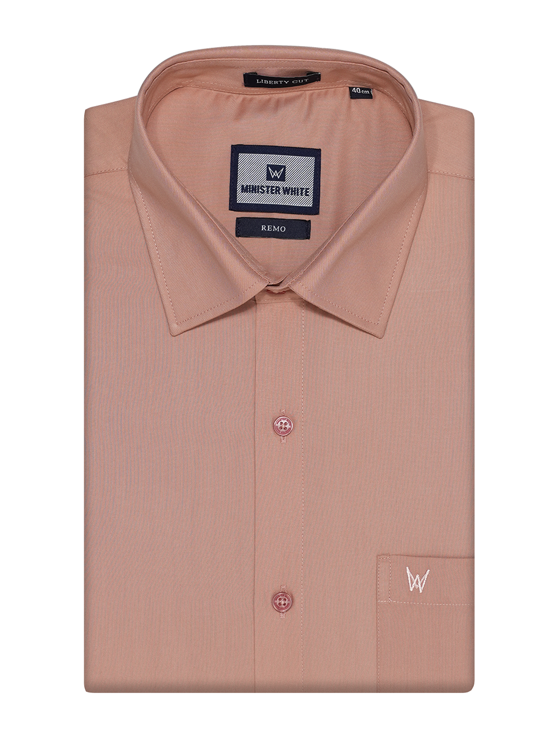 Mens Cotton Regular Fit Peach Colour Shirt Remo