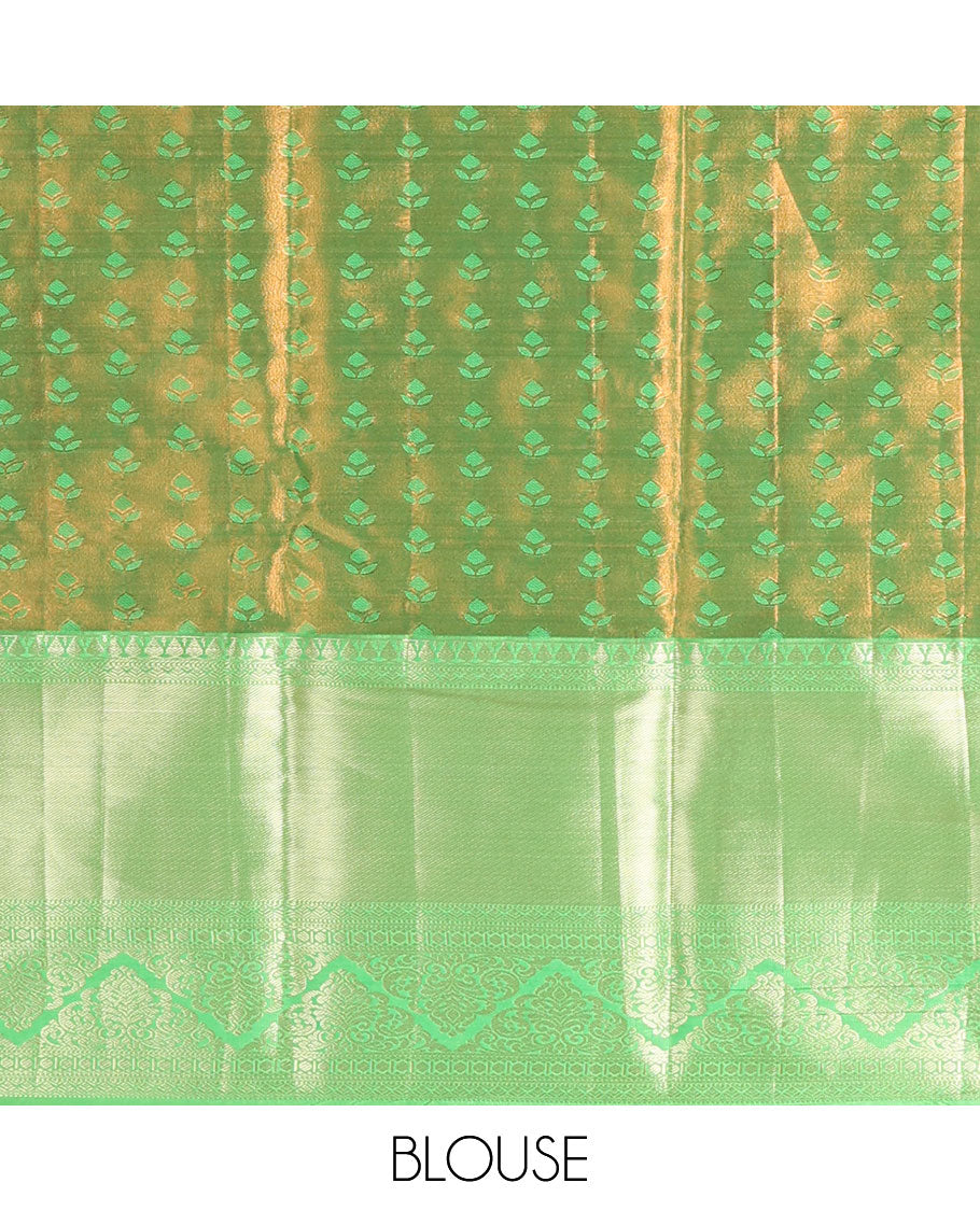 Pink jacquard budget silk saree, contrast traditional zari design border & jaal pallu