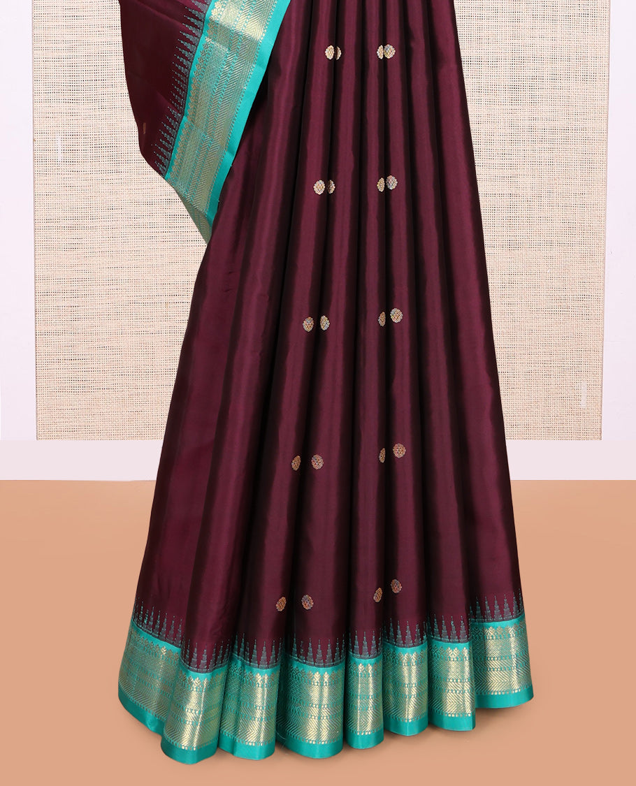 Brown Kanchipuram Silk Saree