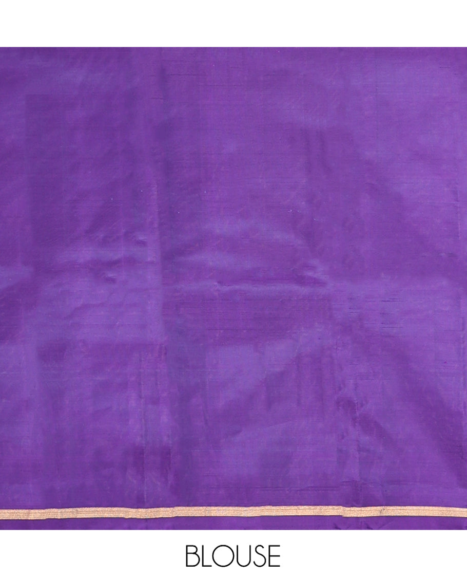 Violet Intricate Design Mayuri Lite Silk Mix Saree