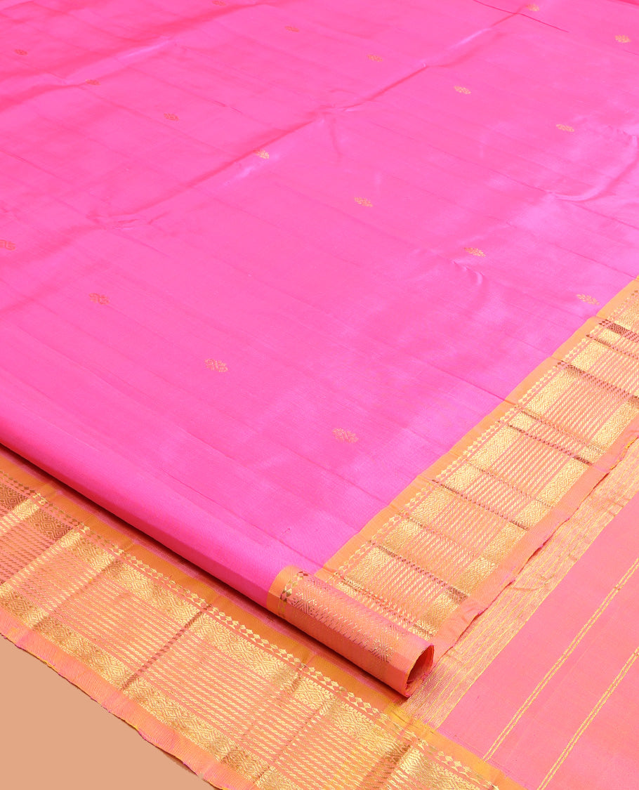 Pink Kanchipuram Silk Saree