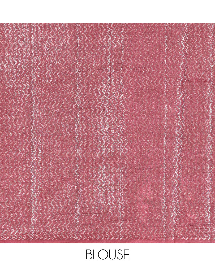 Maroon Tusser Silk Saree, Elevated with Rangoli-Style Designs, a Zari Border, Grand Pallu, and a Matching Blouse