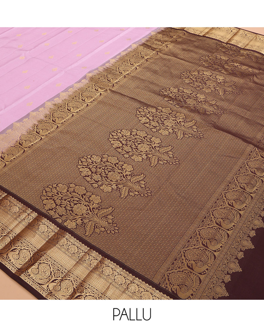 Pink Kanchipuram Silk Saree