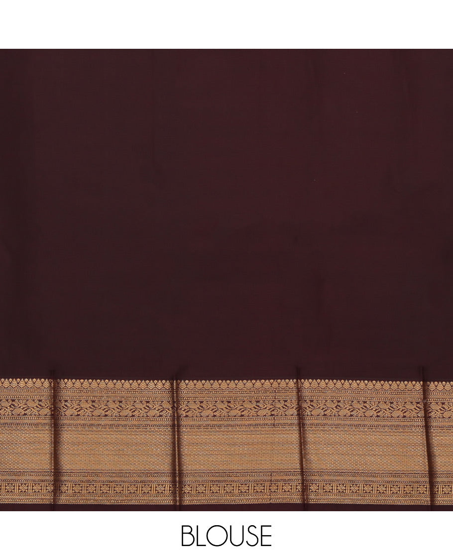 Blue Budget Silk Saree, Mesmerized with Zari Buttas, a Contrast Traditional Zari Border, Intricate Pallu, and a Contrast Blouse