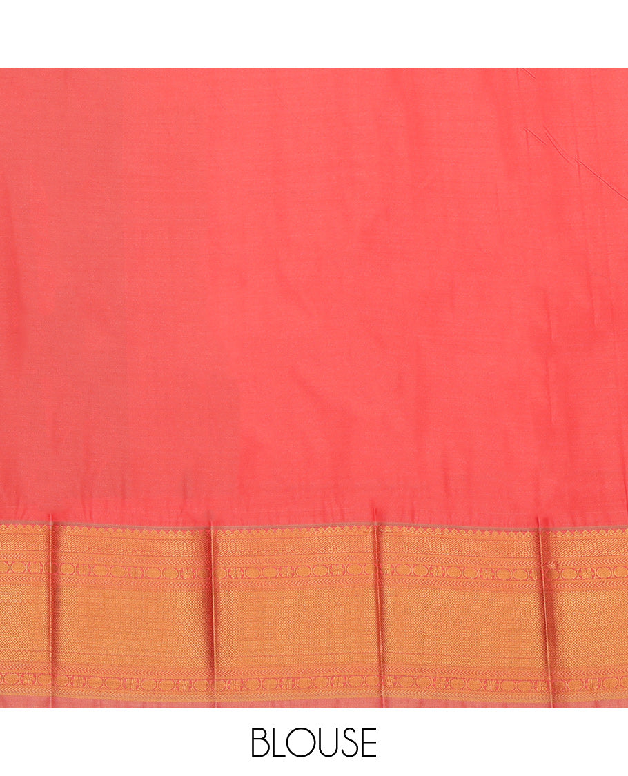 Blue Budget Silk Saree, Graced with Zari Buttas, a Contrast Traditional Zari Border, Grand Pallu, and a Contrast Blouse