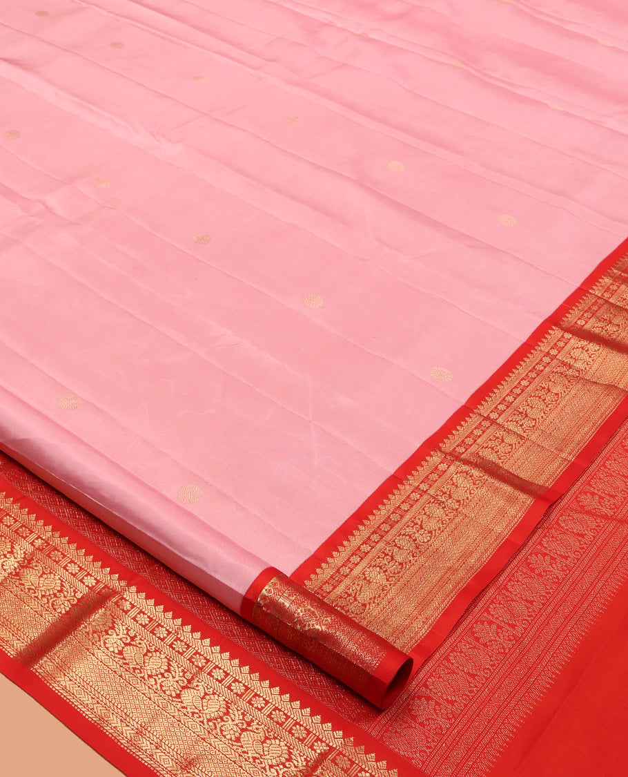 Pink Kanchipuram Silk Saree