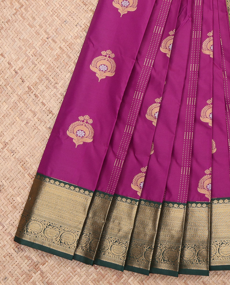 Purple Zari Butta Budget Silk Saree