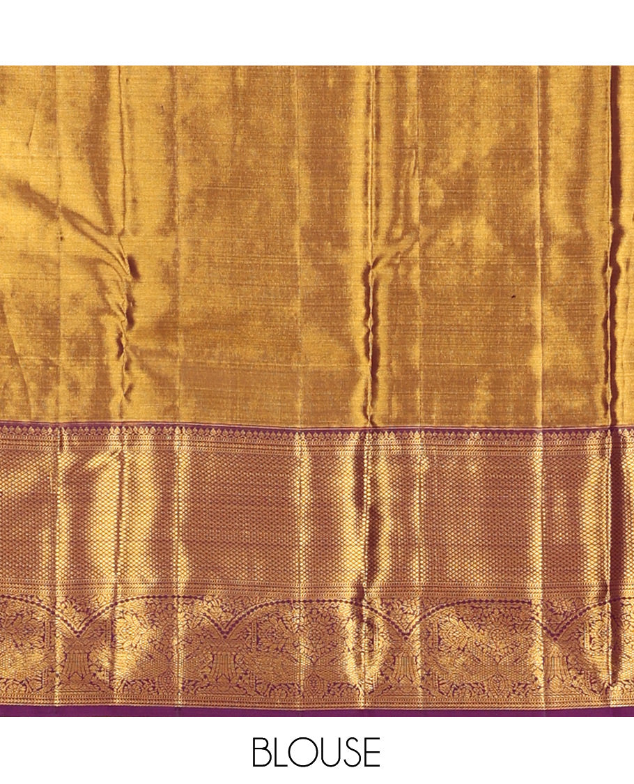Violet Kanchipuram Tissue Silk Saree
