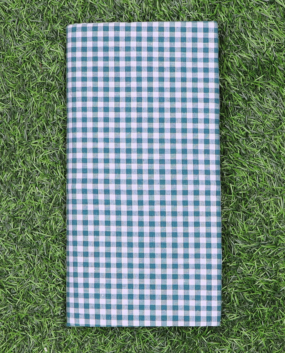 Blue micro checks printed cozy cotton lungi